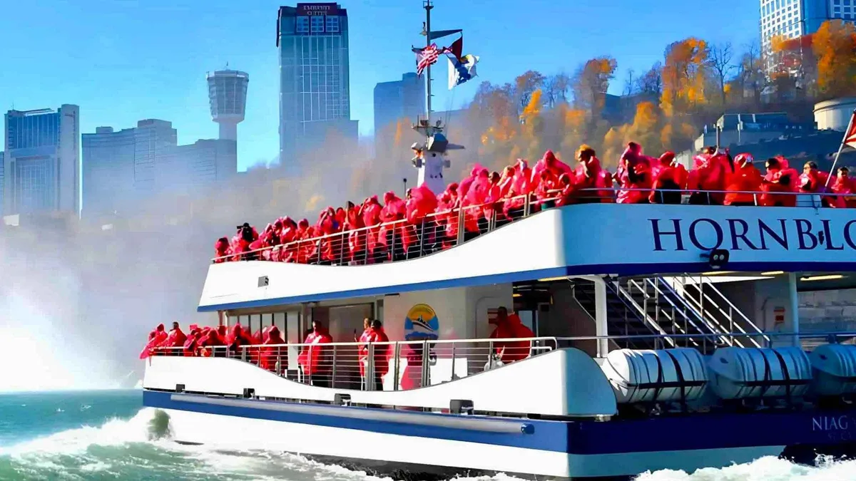 Coach day, boat and Behind the Falls packages on a Niagara Falls tour from Toronto, Ontario