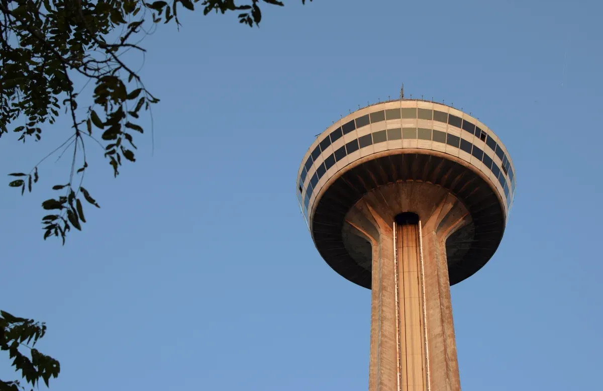 The Skylon Tower in Niagara Falls, Ontario, a stop on some Niagara Falls tours from Toronto